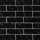 MS International Glass Series: 3x9 Nero Marquina Wall Tile SMOT-GL-T-NERMAR39