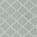 MS International Porcelain Series: Gray Glossy Arabesque Mosaic Wall Tile SMOT-PT-RETGRA-ARABESQUE
