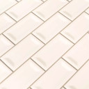 MS International Ceramic Series: 3x6 Almond Glossy Inverted Beveled Wall Tile NALMGLO3X6INVBEV-N