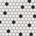 MS International Porcelain Series: 1x1 Black and White Hexagon Matte Wall Tile SMOT-PT-RETBIANER-1HEXM