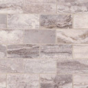 MS International Bernini Series: 2x4 Carbone Mosaic Polished Porcelain Tile NBERCAR2X4P-N