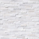 MS International Stacked Stone Series: 6"x24" Rockmount Arctic White Ledger Panel LPNLMARCWHI624-MULTI