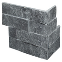 MS International Stacked Stone Series: 6"x18" Rockmount Cosmic Black Ledger Corner LPNLMCOSBLK618COR-3DW