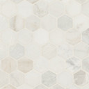 MS International Marble Series: Arabescato Venato White 2" Hexagon Honed Tile SMOT-ARAVEN-2HEXH