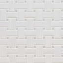 MS International Porcelain Series: 6mm Domino White And Gray Matte Basketweave Tile SMOT-PT-RETBIAGRA-BWM