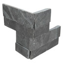 MS International Stacked Stone M-Series: Premium Black 4.5x9 Split Face Mini Corner Panel LPNLSPREBLK4.59COR-MINI