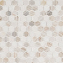 MS International Backsplash Series: 1" Hexagon Angora Tibi Polished Tile SMOT-ANGORA-TIBP