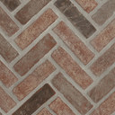 MS International Backsplash Series: 2.25x7.5 Noble Red Clay Brick Herringbone SMOT-CLAHB-NOBRED2.25X7.5