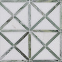 MS International Backsplash Series: Pattern Verdant Green Geometrica Polished Tile SMOT-VERGRE-GEOP10MM