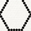 MS International Backsplash Series: 1" Hexagon White And Black Hive Pattern Matte Tile SMOT-PT-RETBIANER-HIVM MS International Backsplash Series: 1" Hexagon White And Black Hive Pattern Matte Tile SMOT-PT-RETBIANER-HIVM