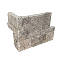 MS International Stacked Stone Series: 9x18 XL RockMount Silver Travertine Corner Splitface LPNLTSIL918COR MS International Stacked Stone Series: 9x18 XL RockMount Silver Travertine Corner Splitface LPNLTSIL918COR