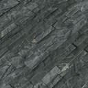 MS International Stacked Stone Series: Glacial Black 6X24 Split Face Ledger Panel LPNLMGLABLK624