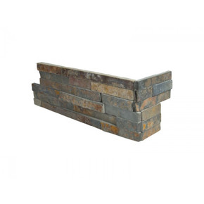 MS International Stacked Stone Series: Gold Rush 6X12X6 Split Face Corner Ledger Panel LPNLSGLDRUS618COR