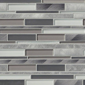 MS International Glass Metal Series: Cityscape Interlocking Multi Finish Wall Tile SMOT-GLSMTIL-CS8MM
