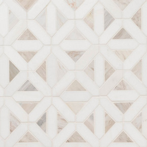 MS International Marble Series: Angora Geometric Pattern Polished Tile SMOT-ANGORA-GEOP