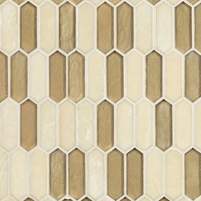 MS International Glass Series: 6mm Pixie Gold Glossy Tile SMOT-GLSPK-PIXGLD6MM