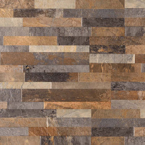 MS International Stacked Stone Series: Rocky Gold 6X24 Matte Porcelain Panel NROCGOL6X24