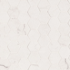 MS International Brighton Series: Grey 2x2 Polished Porcelain Tile NBRIGRE2X2HEXP MS International Brighton Series: Grey 2x2 Polished Porcelain Tile NBRIGRE2X2HEXP