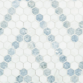 MS International Backsplash Series: 1" Hexagon Azula Sazi Polished Tile SMOT-AZULA-SAZP MS International Backsplash Series: 1" Hexagon Azula Sazi Polished Tile SMOT-AZULA-SAZP