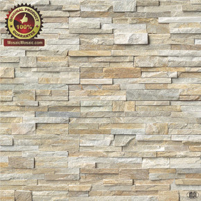 MS International Golden Honey Ledger Panel 6" x 24" Natural Slate Wall Tile : LPNLQGLDHON624