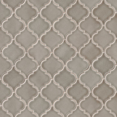 MS International Specialty Shapes Wall Series: Dove Gray Arabesque Ceramic 8mm Tile SMOT-PT-DG-ARABESQ