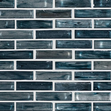 MS International Glass Tile Series: Oasis Blast 1X4X6 Glass Backsplash Tile SMOT-GLSBRK-OABLA6MM