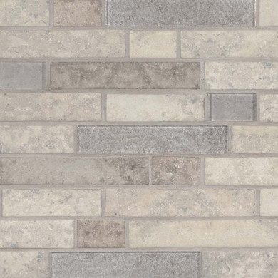 MS International Glass Tile Series: Zodia Interlocking Pattern Recycled Glass Mosaic Tile SMOT-GLSIL-ZODIA6MM