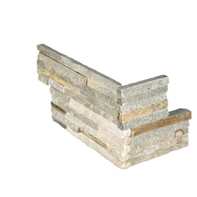 MS International Stacked Stone Series: Golden Honey 6X12X6 Split face Pencil Corner Ledger Panel LPNLQGLDHON618COR-PEN