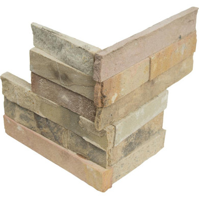 MS International Stacked Stone Series: Sedona Fossil 6X6 Split Face Corner Ledger Panel LPNLDSEDFOS66COR