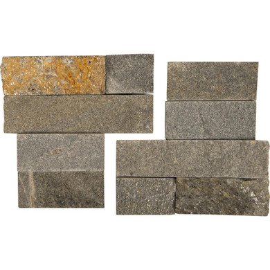 MS International Stacked Stone Series: Sedona Grey 6X6 Split Face Corner Ledger Panel LPNLQSEDGRY66COR