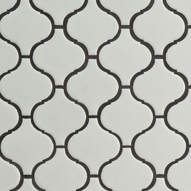 MS International Porcelain Series: White Glossy Arabesque Wall Tile SMOT-PT-RETBIA-ARABESQUE