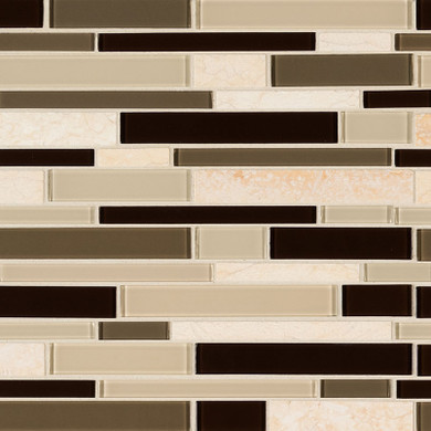 MS International Stone Glass Blend Series: Sonoma Valley Interlocking Wall Tile SMOT-SGLSIL-SONVAL4MM