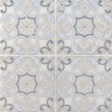 MS International Marble Series: Tetris Florita Blanco Backsplash Wall Tile TTETBLANCO66