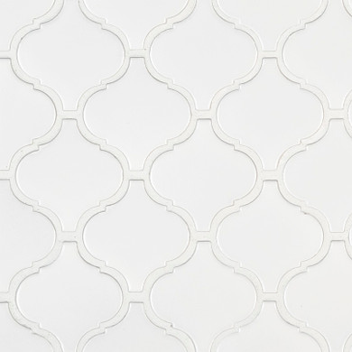 MS International Porcelain Series: Retro Bianco Arabesque Matte Wall Tile SMOT-PT-RETBIA-ARABESQUEM