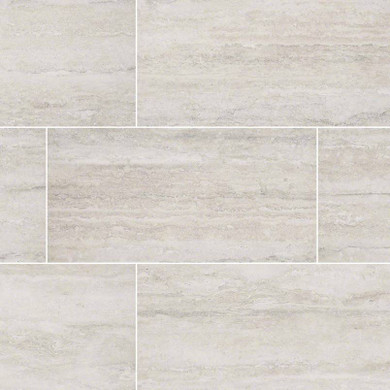 MS International Veneto Series: 2x4 White Polished Porcelain Tile NVENWHI2X4P-N