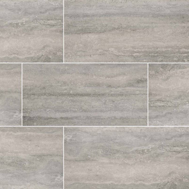 MS International Porcelain Series: 3"x24" Veneto Gray Mosaic Tile NVENEGRA3X24BN