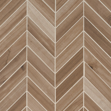 MS International Havenwood Series: 12X15 Saddle Matte Chevron Mosaic Porcelain Tile NHAVSADCHE12X15