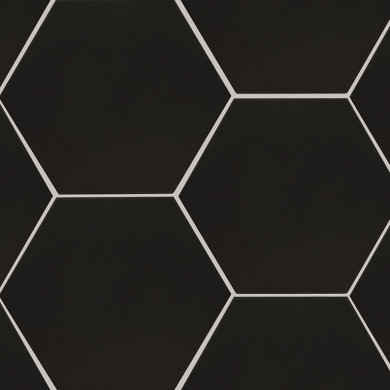 MS International Hexley Series: 9X10 Graphite Hexagon Matte Porcelain Mosaic Tile NHEXGRA9X10.5HEX