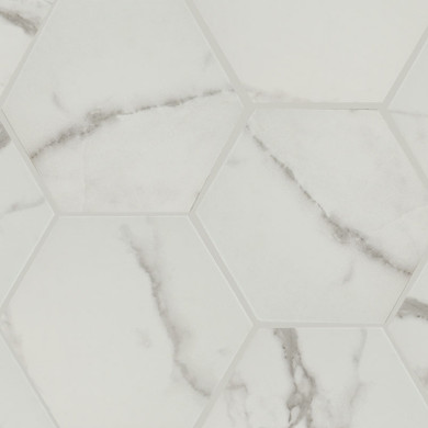 MS International Hexley Series: 9X10 Marbello Hexagon Matte Porcelain Mosaic Tile NHEXMAR9X10.5HEX