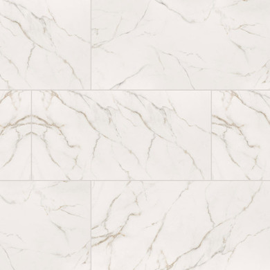 MS International Kaya Calacatta Series: 24X48 Lucca Polished Porcelain Tile NKAYCALLUC2448P