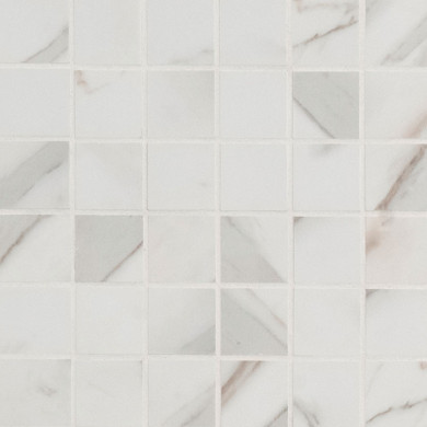 MS International Pietra Calacatta Series: 2x2 Polished Porcelain Mosaic Tile NPIECAL2X2P-N