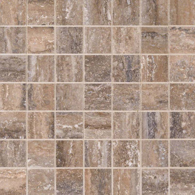 MS International Veneto Noce Series: 2X2 Mosaic Matte Porcelain Tile NVENENOC2X2