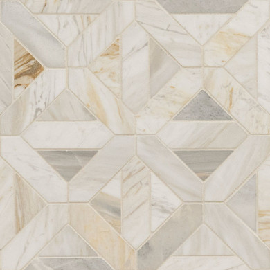 MS International Marble Series: Athena Gold Geometrica Honed Tile SMOT-ATHGOL-GEOH