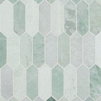 MS International Marble Series: Icelandic Green Picket Polished Tile SMOT-ICEGRE-PKP