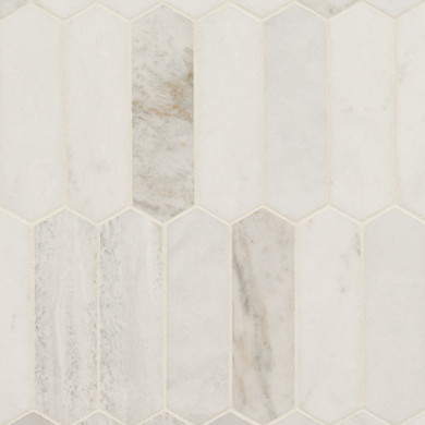 MS International Marble Series: Arabescato Venato White Picket Honed Tile SMOT-ARAVEN-PKH