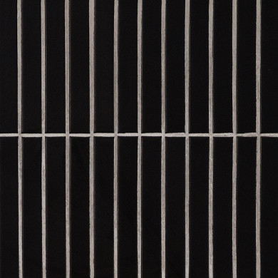 MS International Backsplash Series: 1x6 Black Matte Stack Pattern Tile SMOT-PT-RETNERO-1X6STM