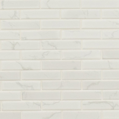MS International Backsplash Series: 1x4 Carrara Matte Tile SMOT-PT-CAR-1X4M