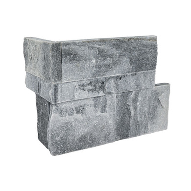 MS International Stacked Stone Series: Alaska Gray 9x12x16 Split Face Corner Ledger Panel LPNLMALAGRY918COR