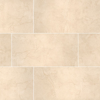 MS International Aria Series: Cremita 12X24 Polished Porcelain Tile