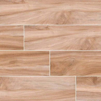 MS International Aspenwood Series: Amber 9X48 Porcelain Tile NASPAMB9X48